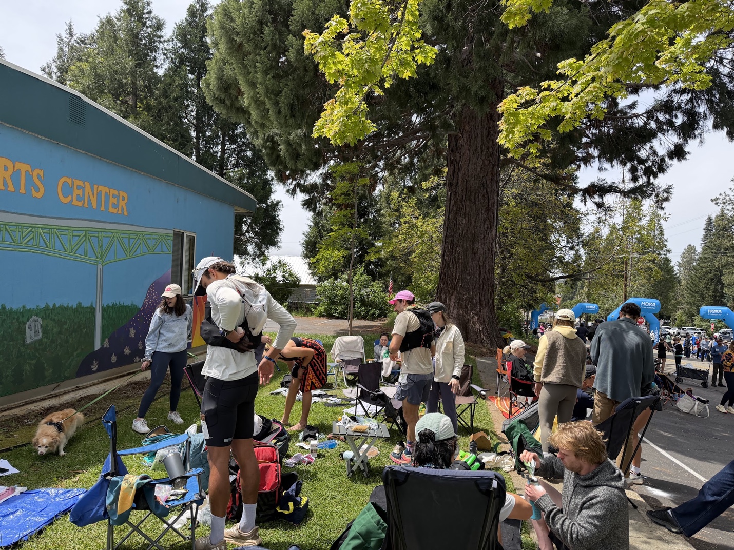 Foresthill crew stop during Canyons 100K