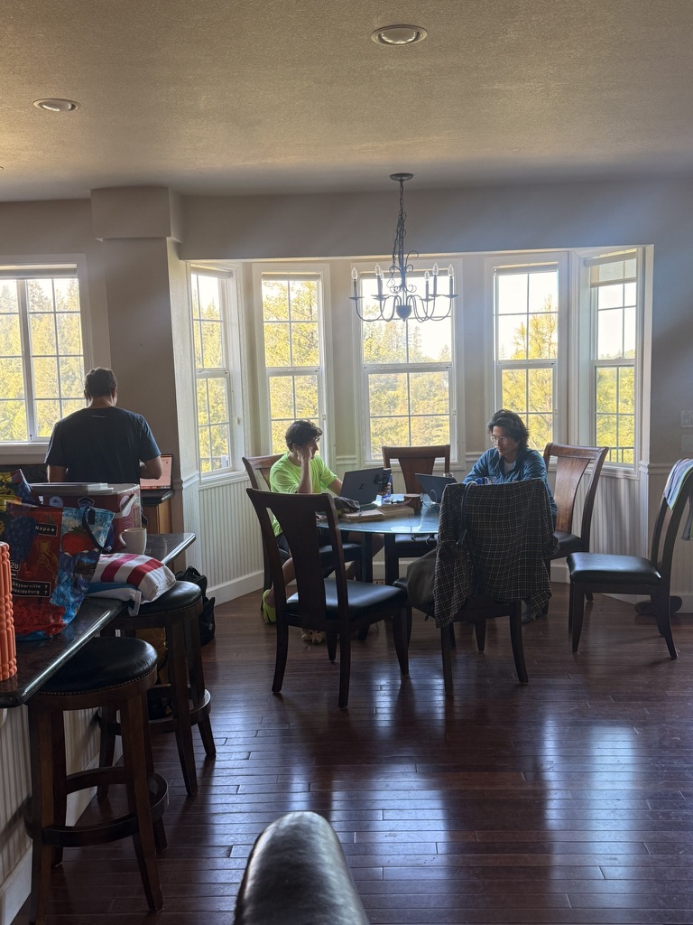 Kitchen and dining area at the Colfax house